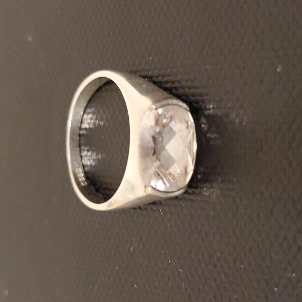 Sterling Silver & Clear Stone Ring